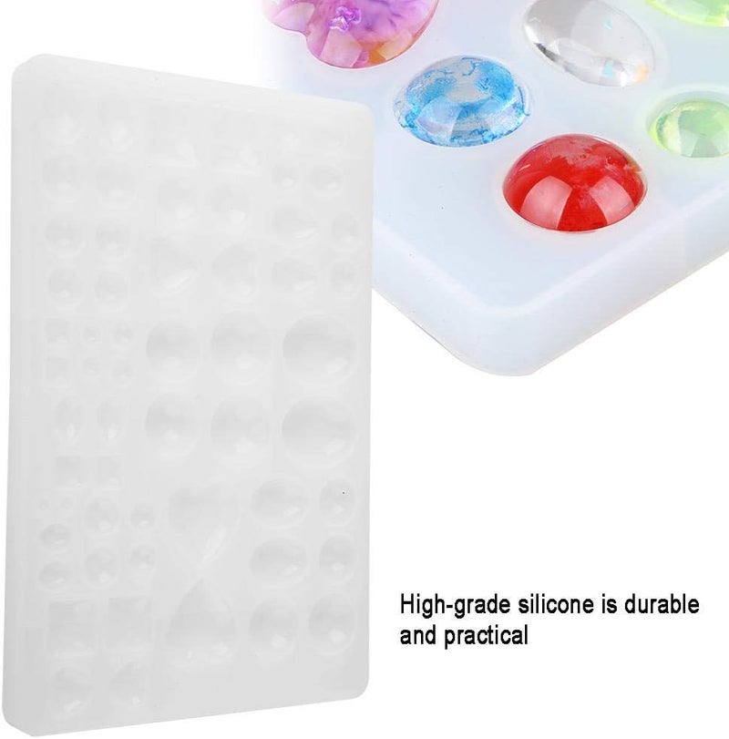 woobles Silicone Beads Mold, Making Jewelry Casting Mould Necklace Bracelet Resin Pendant Drop Craft Tool with 29 Types Round Square,Oval, Heart Shape for Candle Jewelry Craft Making DIY - Image 2